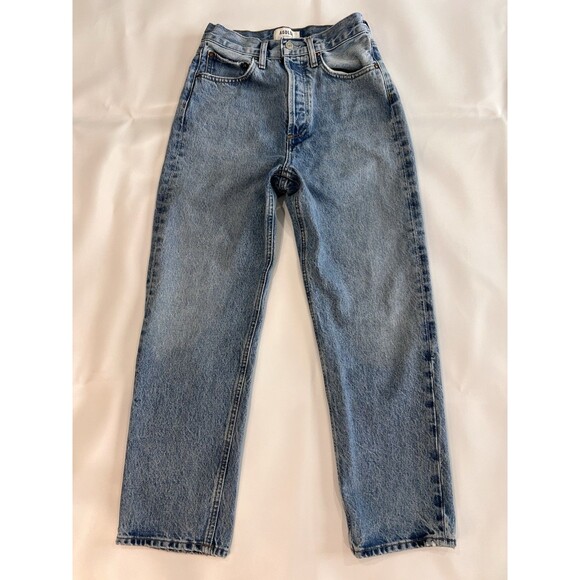 AGOLDE Denim - AGOLDE Jeans Women's Size 22 Blue Organic Cotton 90’s Crop High-Rise Button Fly